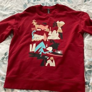 Lululemon Team Canada Perfectly Oversized Crew Vancouver Size 8 Dark Sport Red